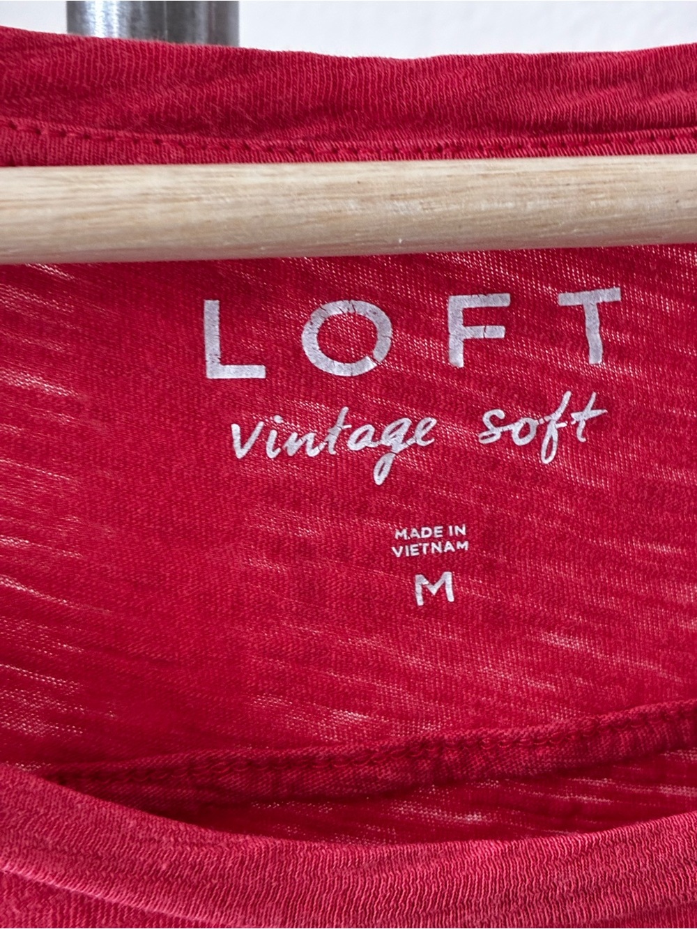 Bundle of 2 Loft sz M T Shirts Cotton and Linen Coral Heather Grey - Picture 5 of 8